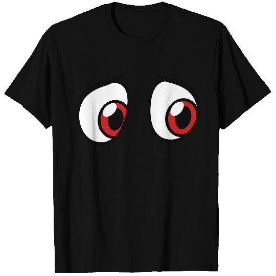 Sad red comic eyes T Shirts