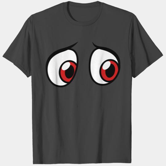 Sad red comic eyes T Shirts