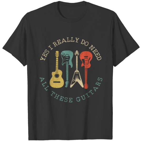Guitar Player Vintage Funny Gift T-shirt