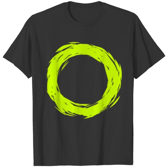 Circle design yellow T-shirt