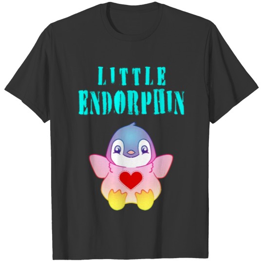 Little endorphin. Cute happy pink baby penguin. T Shirts