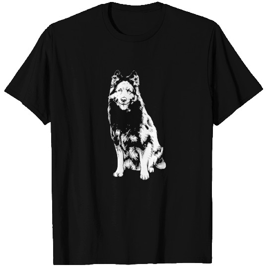 Cute Bohemian Shepherd Dog Fluffy Sketch Pet Gift T Shirts