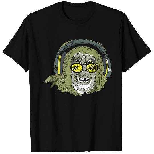 Hey Haters chimpanzee headphones T Shirts
