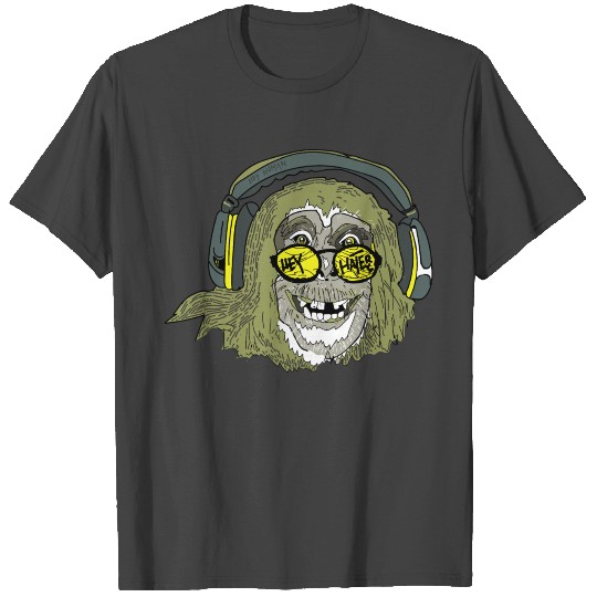Hey Haters chimpanzee headphones T Shirts