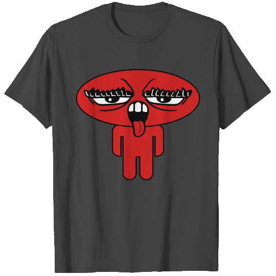 small figure big head eyes tongue sticking out mou T Shirts