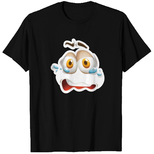 face fried egg mimic comic egg look smiley T Shirts