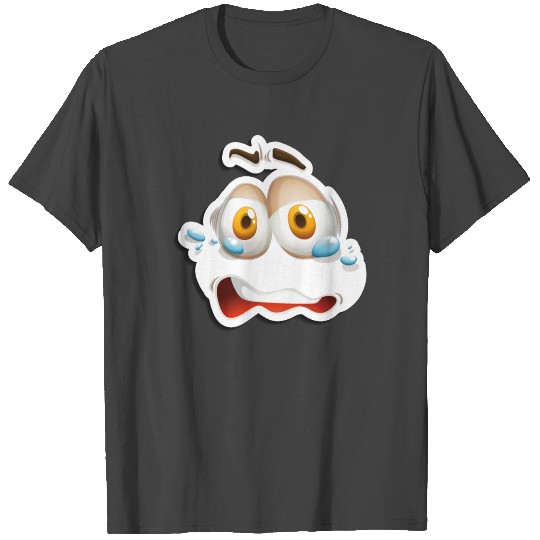 face fried egg mimic comic egg look smiley T Shirts