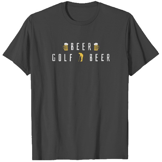 Beer Golf & Beer Golfer Drinker Design Gift Idea T Shirts