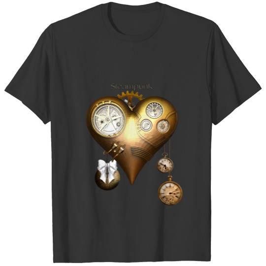 Steampunk heart, clocks and gears T Shirts