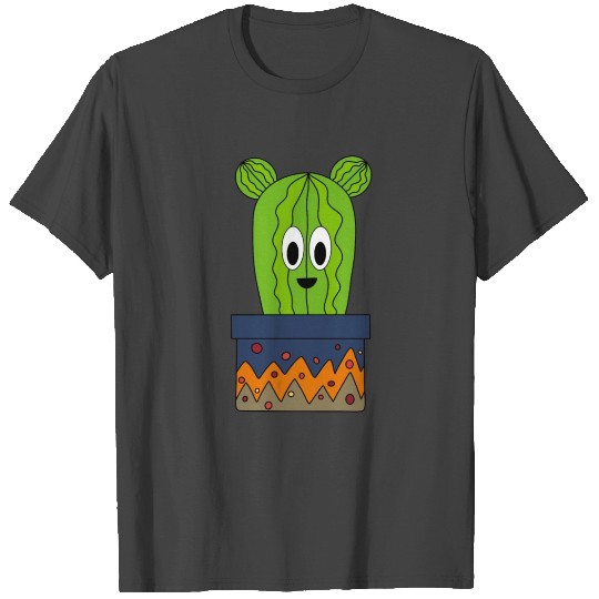 Happy Cactus In A Patterned Pot T Shirts