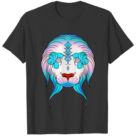 Artistic lion. Peaceful wild beauty. Zodiac leo. T Shirts