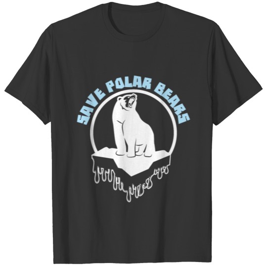 Polar Bears Save Ice Floe Climate T Shirts