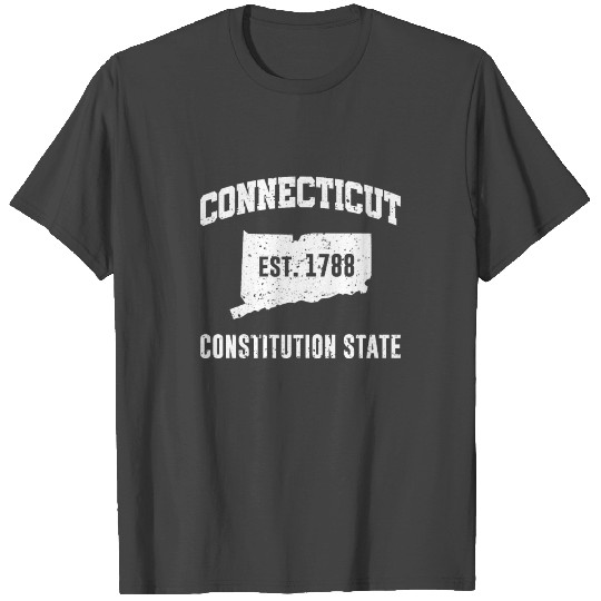 Connecticut State Line The Constitution State T Shirts