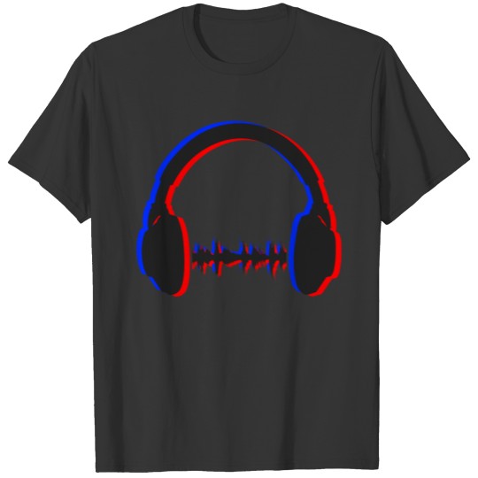 Headphones Techno Party Rave House Gift T-shirt
