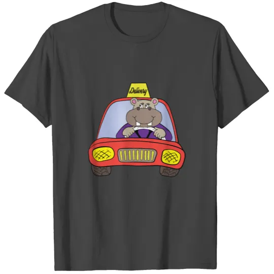 Hippo - Delivery Driver - Gift - Taxi Driver T Shirts