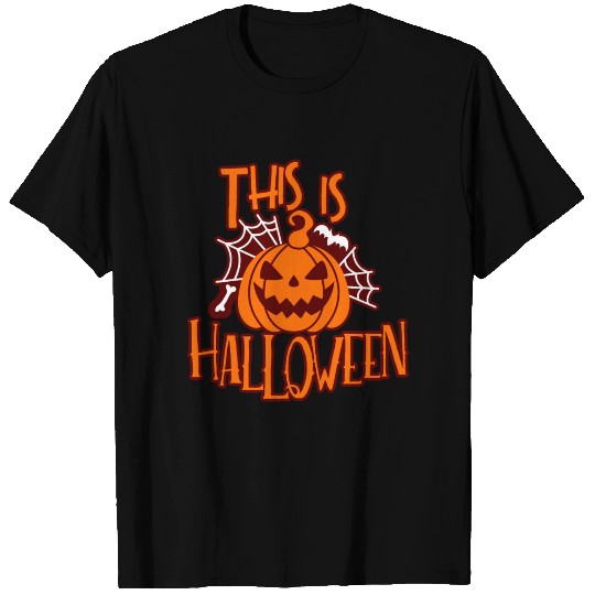 This is Halloween Pumpkin Spider Orange T Shirts