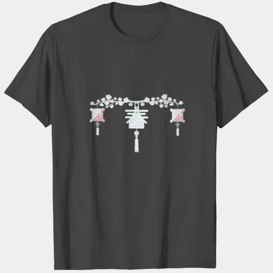 Japan blossom lantern flowers cherry kawaii T Shirts