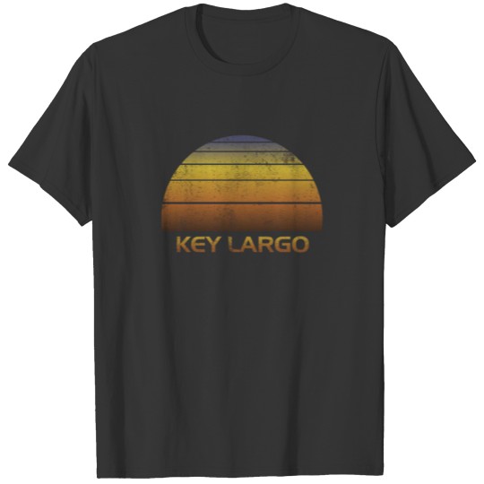 Vintage Sunset Family Vacation Souvenir Key Largo T-shirt