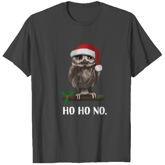 Christmas Owl - grumpy santa T Shirts