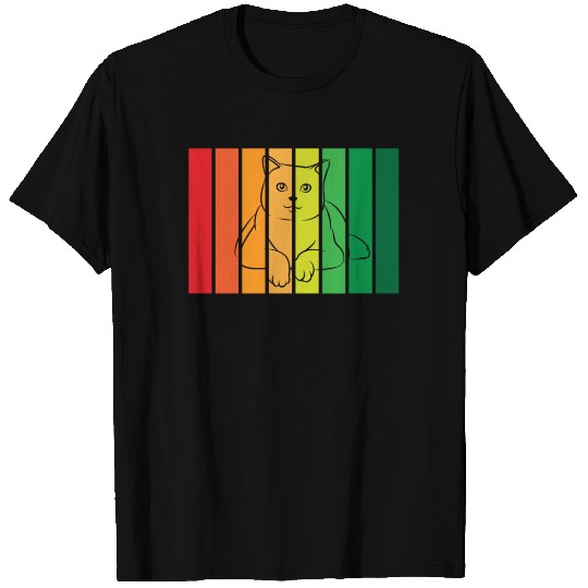 Cat Kitten Sweet Funny Maine Coon Retro Vintage T Shirts