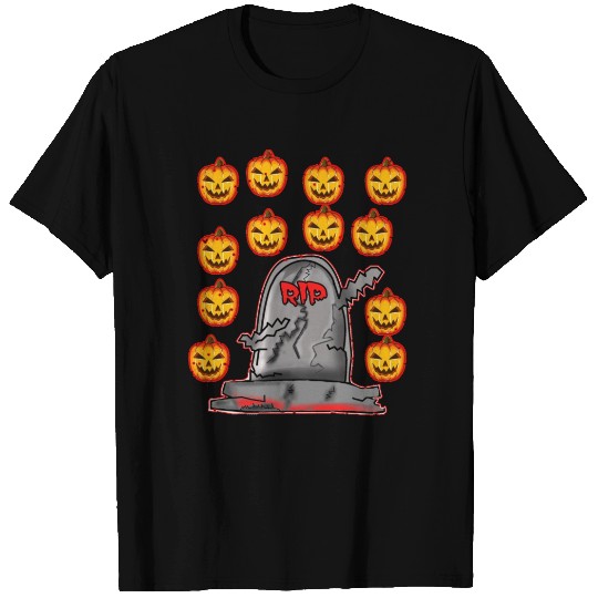 Funny dabbing gravestone & pumpkins dab Halloween T Shirts