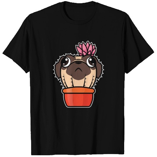 Pug And Cactus T Shirts