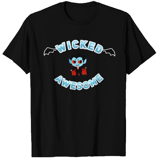 Wicked Awesome Vampire Bat Gift idea Halloween T Shirts