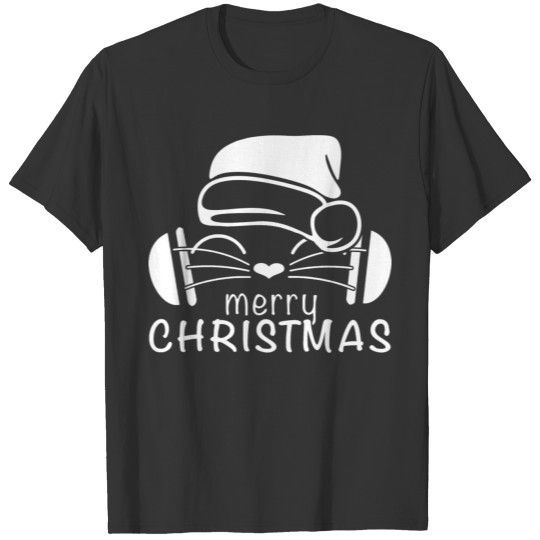 Music DJ Merry Christmas Cat Saying Funny Gift T-shirt