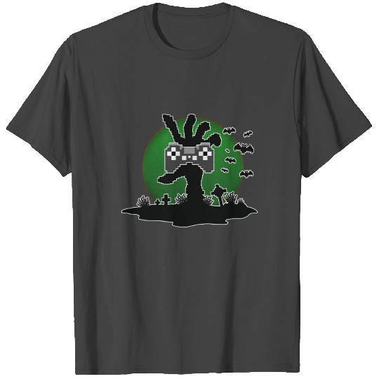 Controller Zombie Graveyard Halloween Gaming T Shirts