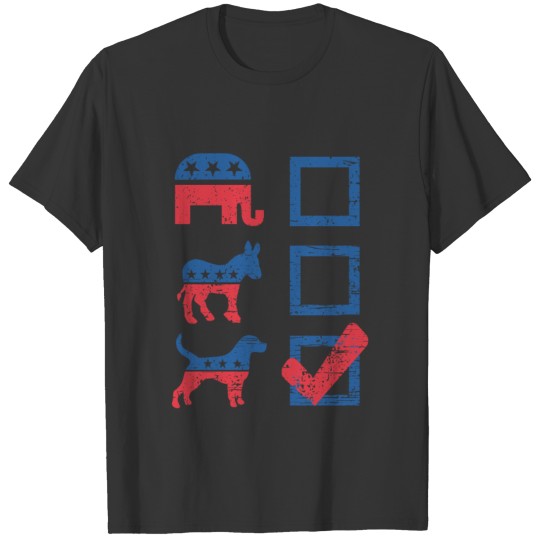 Election Ballot USA Flag Elephant Donkey Dog Gifts T Shirts