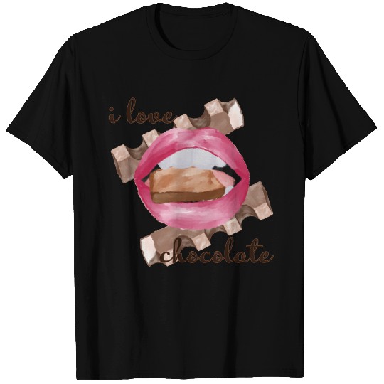 i love chocolate lips T Shirts