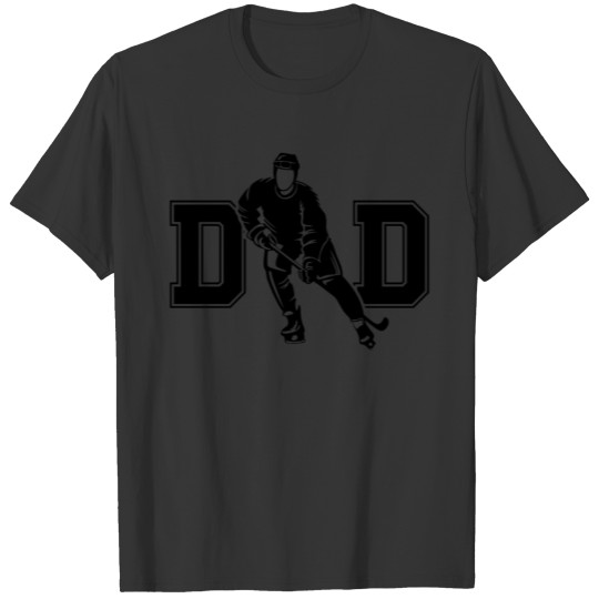 DAD Vintage Retro Fathers Day Gift ice hockey for T Shirts