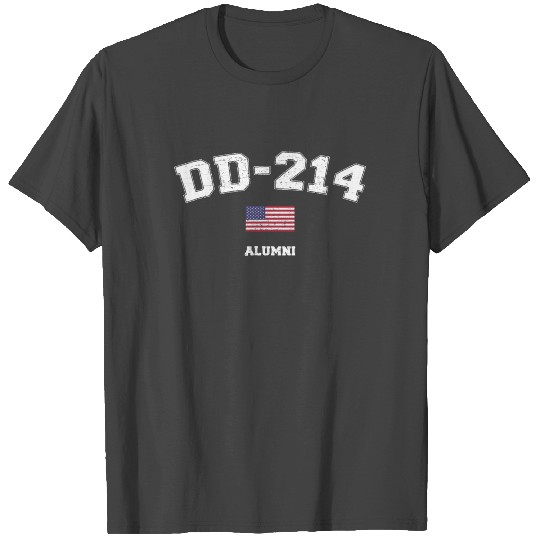 Dd 214 Us Armed Forces Alumni Usa Flag Vintage T Shirts