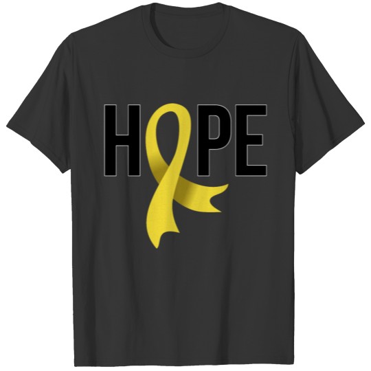 Hope Gold Ribbon Childhood Cancer Awareness T Shirts