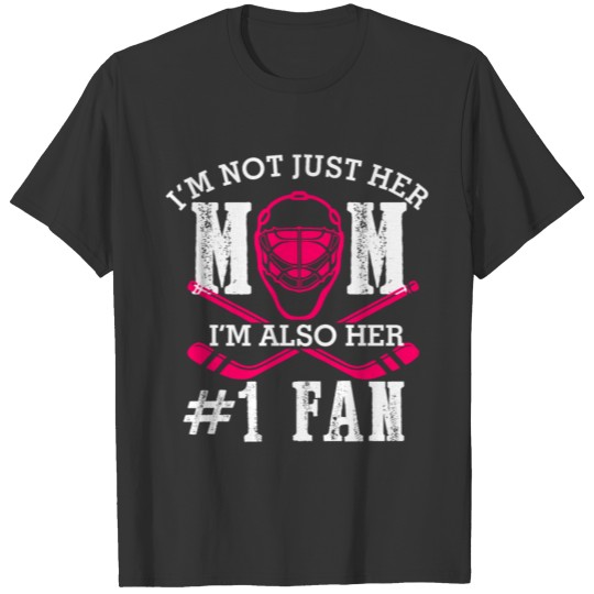 #1 FAN Hockey Mom Mothers Day Gift for women T Shirts