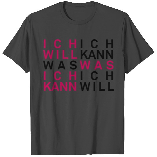Ich kann ich will GENIE sein just being a genius T Shirts