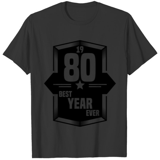 Best Year Ever 1980 black T-shirt
