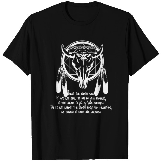bull skull blessing white T Shirts