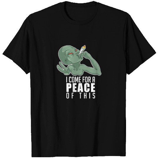 Alien Supernatural Cool Canoeing Cigar Smoke Peace T Shirts