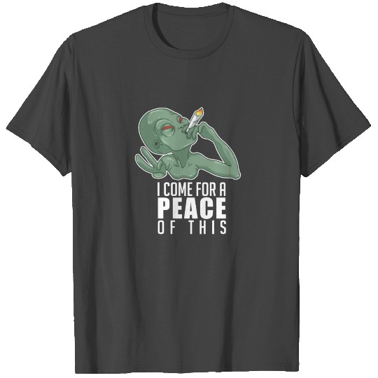 Alien Supernatural Cool Canoeing Cigar Smoke Peace T Shirts