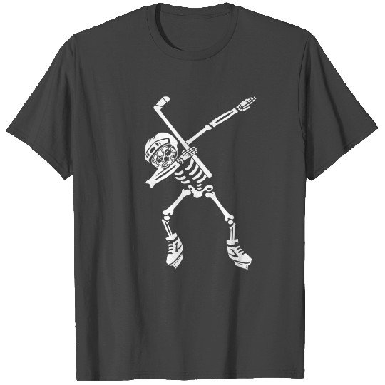 Hockey Skeleton Dabbing Dance Funny Christmas T Shirts