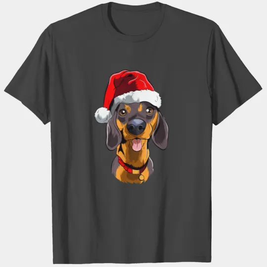 Portrait from a Dachshund at Christmas T Shirts