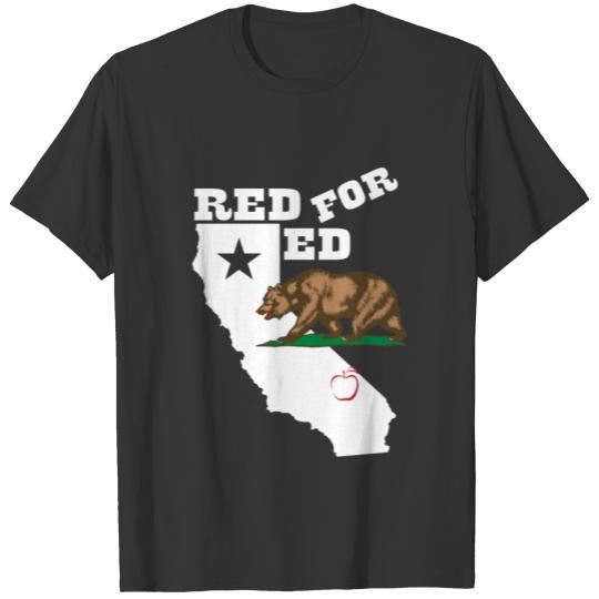 Red for Ed T Shirts California Teacher Public Ed