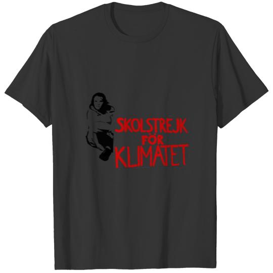 School strike like Greta Thunberg in Banksy stile T-shirt