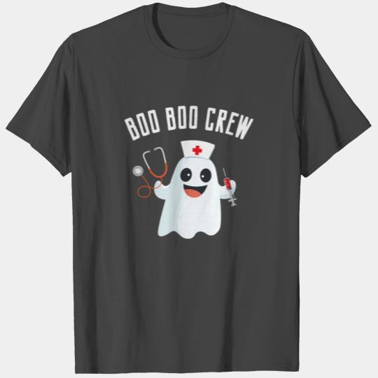Boo Boo Crew, Nurse Ghost Funny Halloween T Shirts