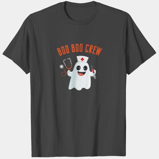 Boo Boo Crew, Nurse Ghost Funny Halloween T Shirts