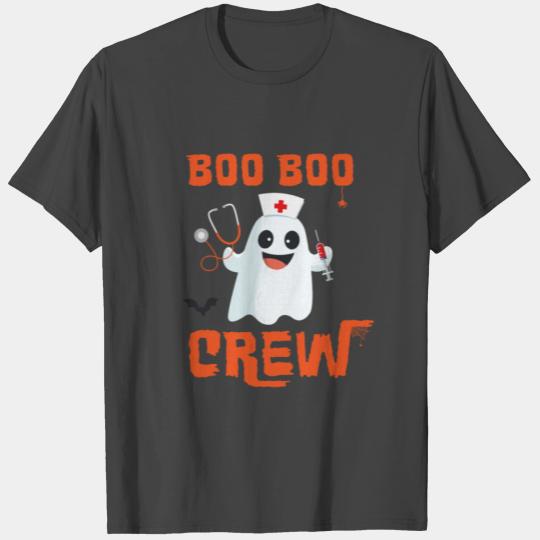 Boo Boo Crew, Nurse Ghost Funny Halloween T Shirts