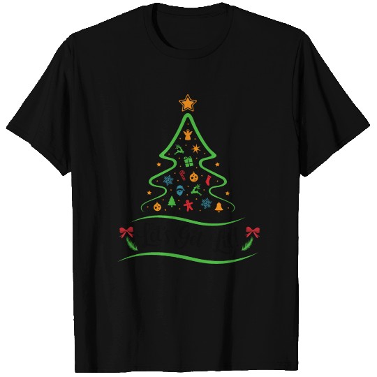 Lets get Lit Christmas Design T Shirts