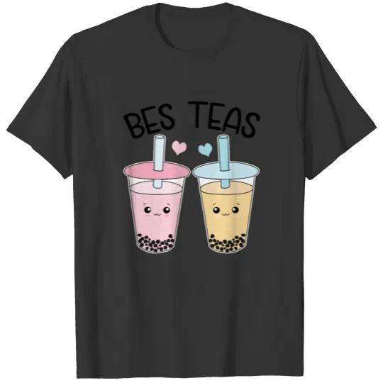 Bes Teas Funny Kawaii Boba Tea Bubble Tea Besties T Shirts