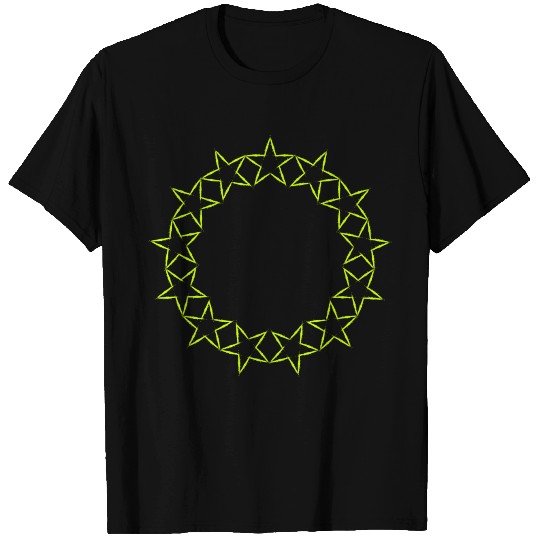 Star circle star yellow T Shirts